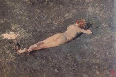 Marsal, Mariano Fortuny y Nude on the Beach at Portici (nn02)